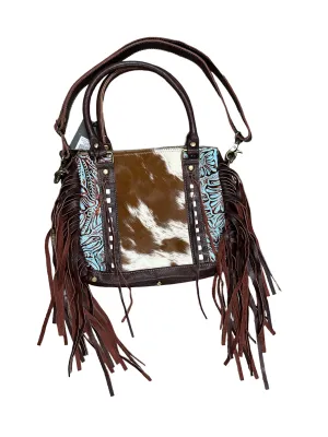 beautiful concealed carry leather tooled fringe western purse