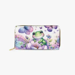 Long Type Zipper Purse, Frog, awd-625