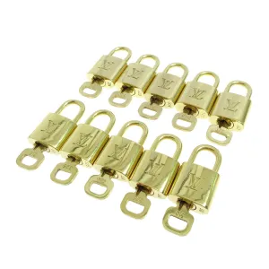 LOUIS VUITTON Padlock & Key Bag Accessories Charm 10 Piece Set Gold 33675