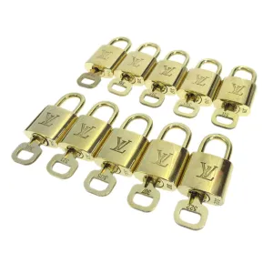 LOUIS VUITTON Padlock & Key Bag Accessories Charm 10 Piece Set Gold 38097