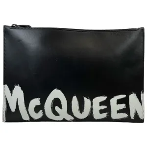 Men's Graffiti Logo Clutch Black