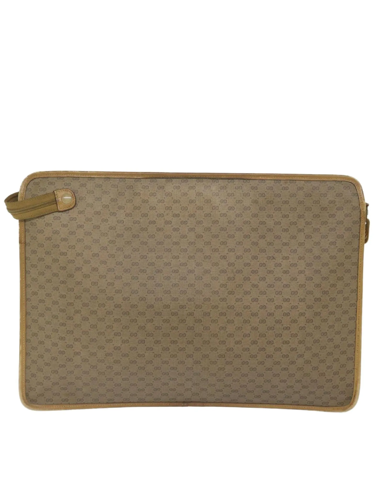 Micro GG Supreme Briefcase in Beige Canvas Material