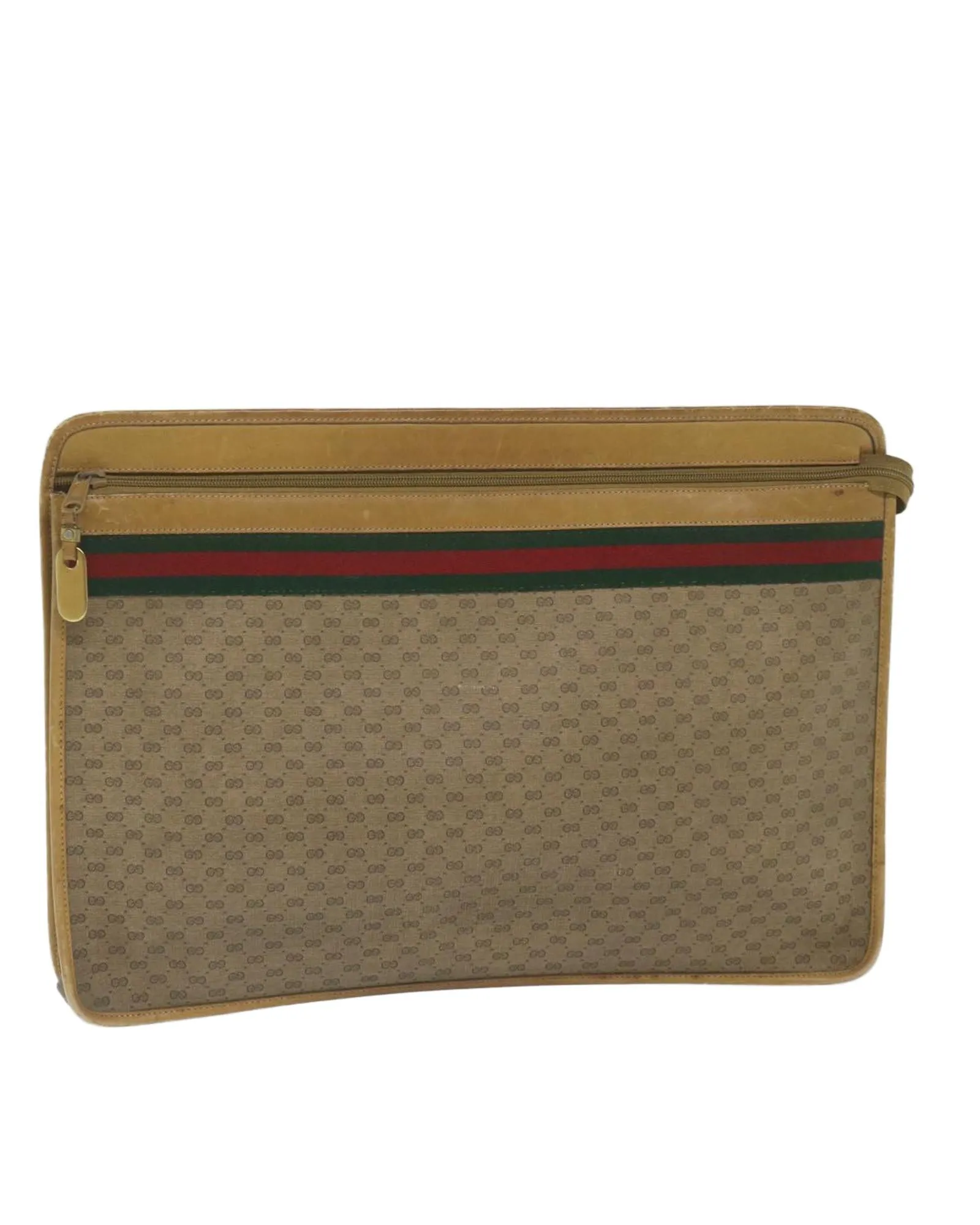 Micro GG Supreme Briefcase in Beige Canvas Material