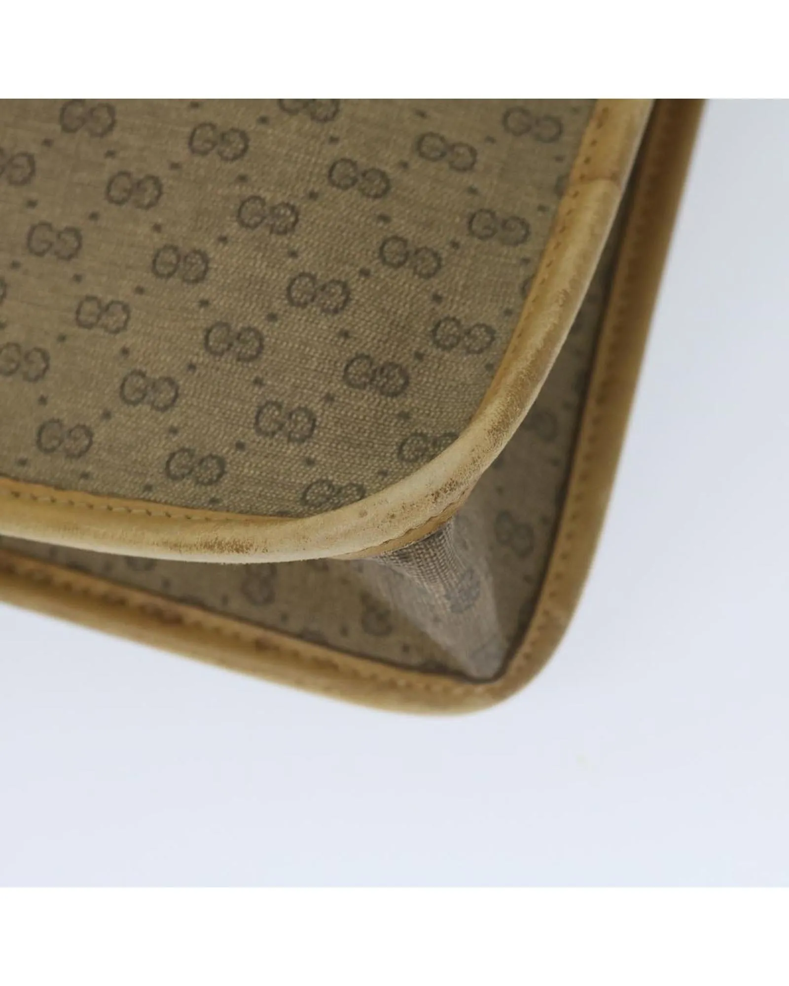 Micro GG Supreme Briefcase in Beige Canvas Material