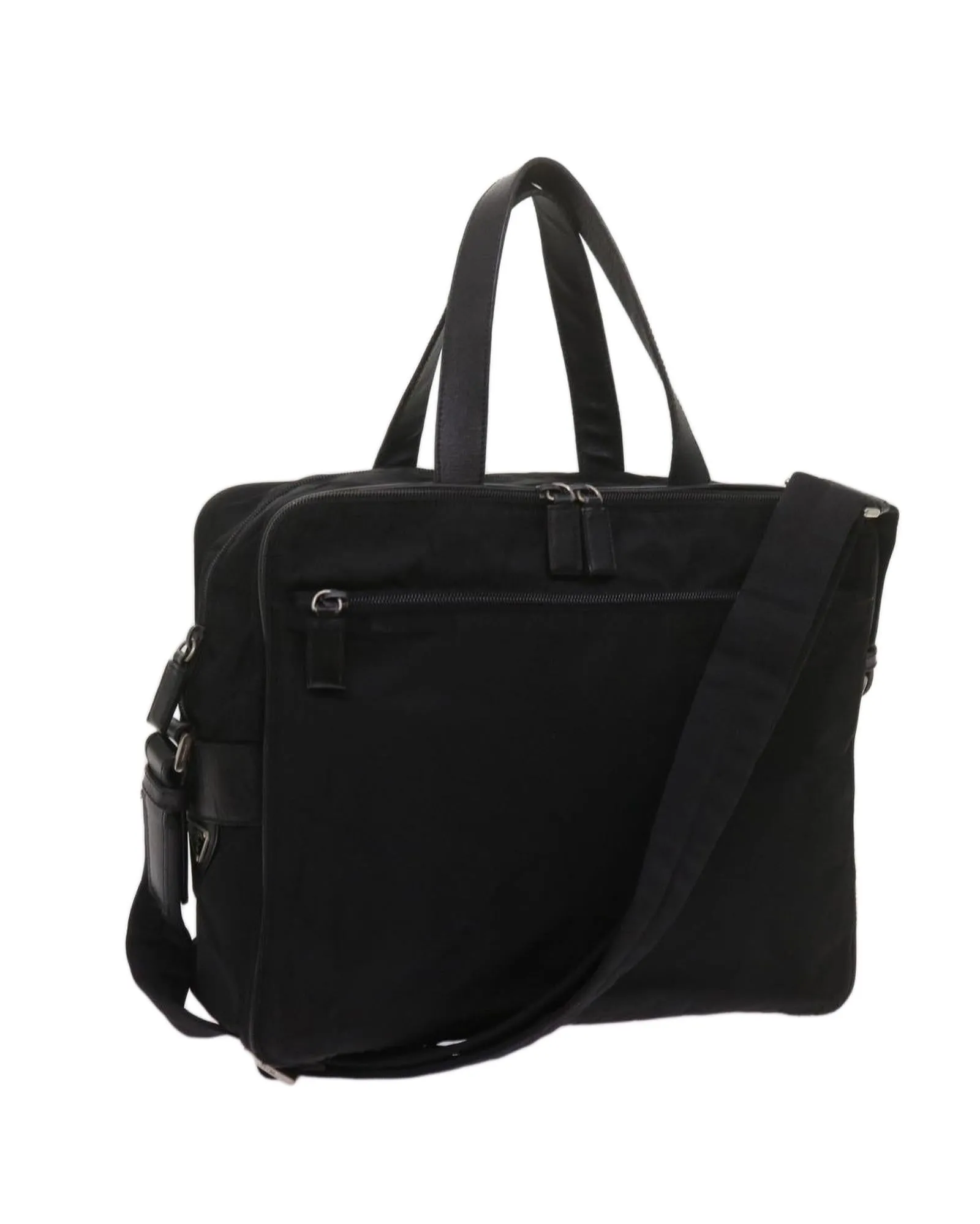 Nylon Briefcase with Shoulder Strap - Italian-Made