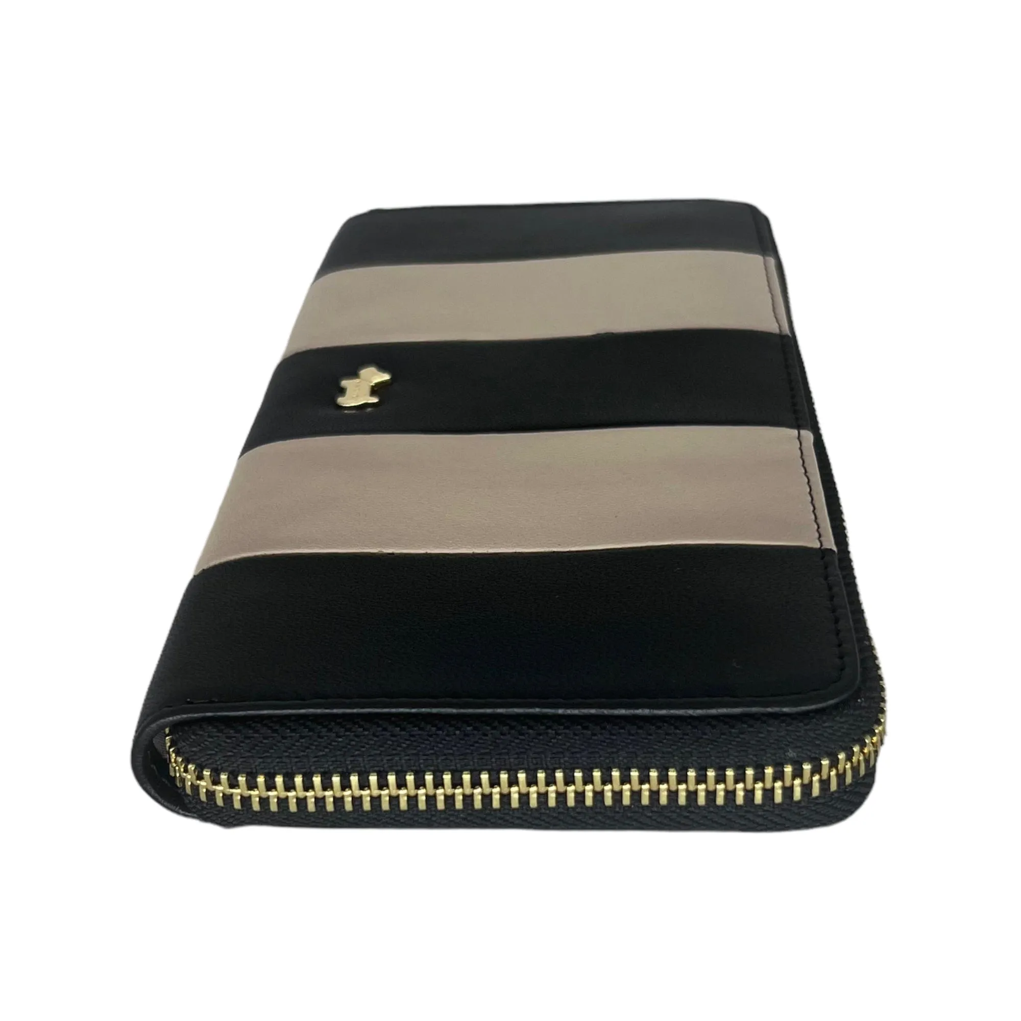 RADLEY LONDON Zip Around Striped Leather Wallet - Black & Cream New w/Tags