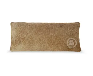 Solid Beige Cowhide Pillow Cover, 7" x 15"