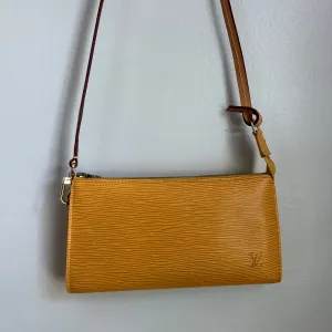 The Junco Wristlet - Vintage LV Epi in Yellow