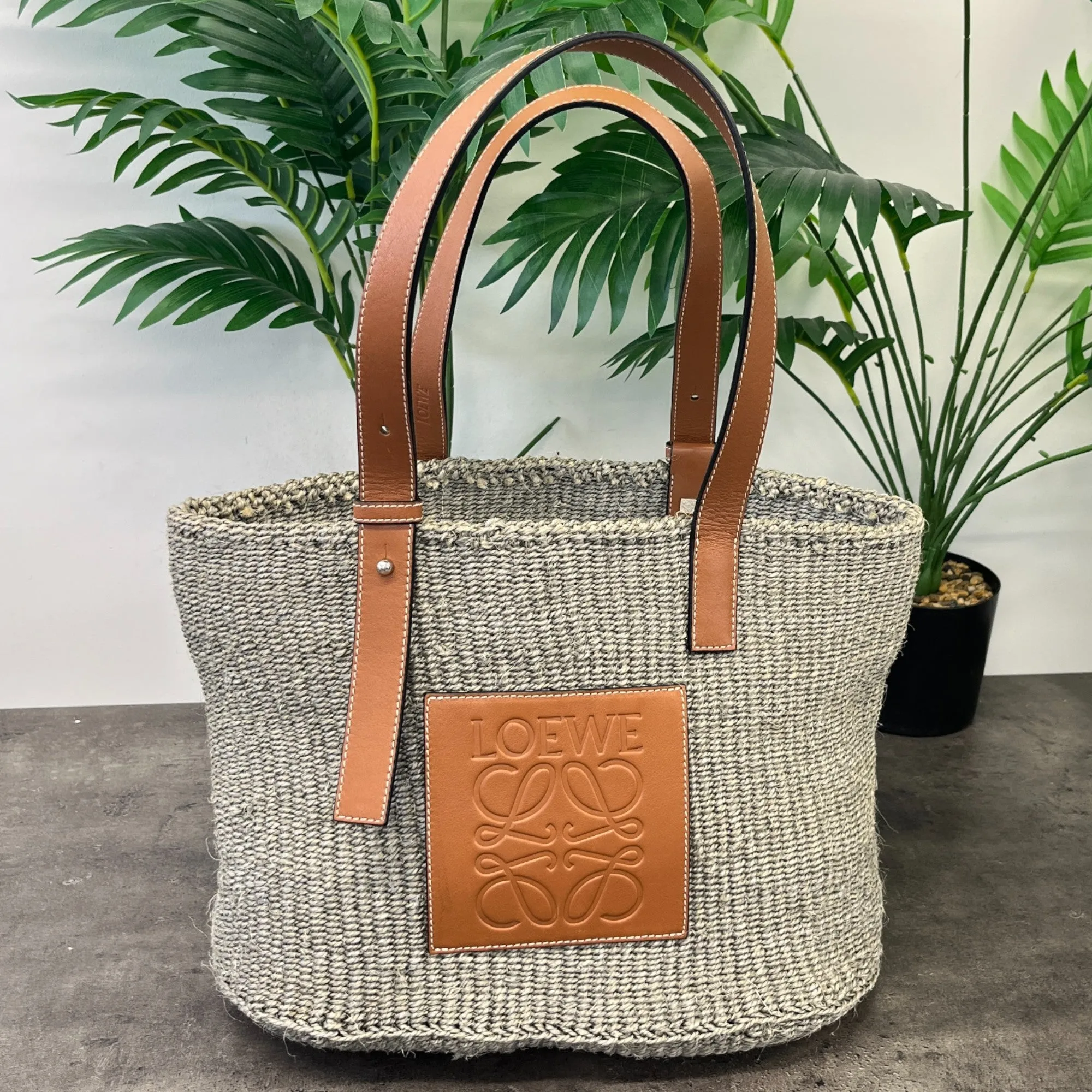 Women's Basket Logo Handbag Grey