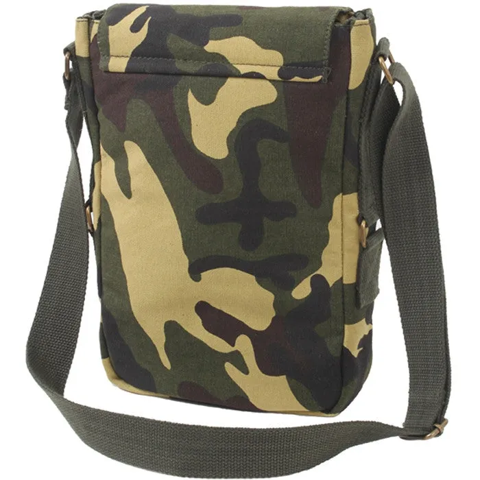 Woodland Camouflage - Vintage Canvas Military Tech Bag