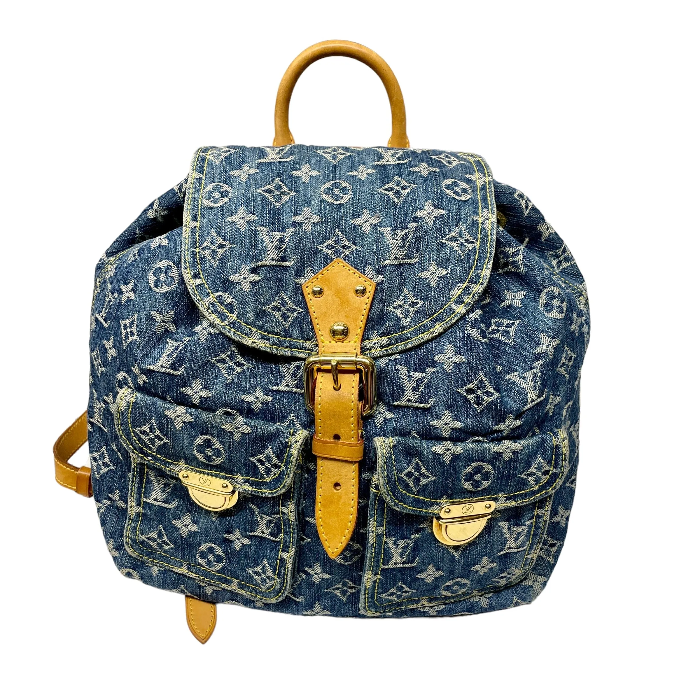 Y2K Louis Vuitton Denim Logo Monogram Vintage "Sac a Dos" Backpack